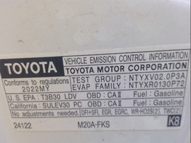 2022 TOYOTA COROLLA, WHITE, XSE MODEL, 2.0L, AT,  Z25170